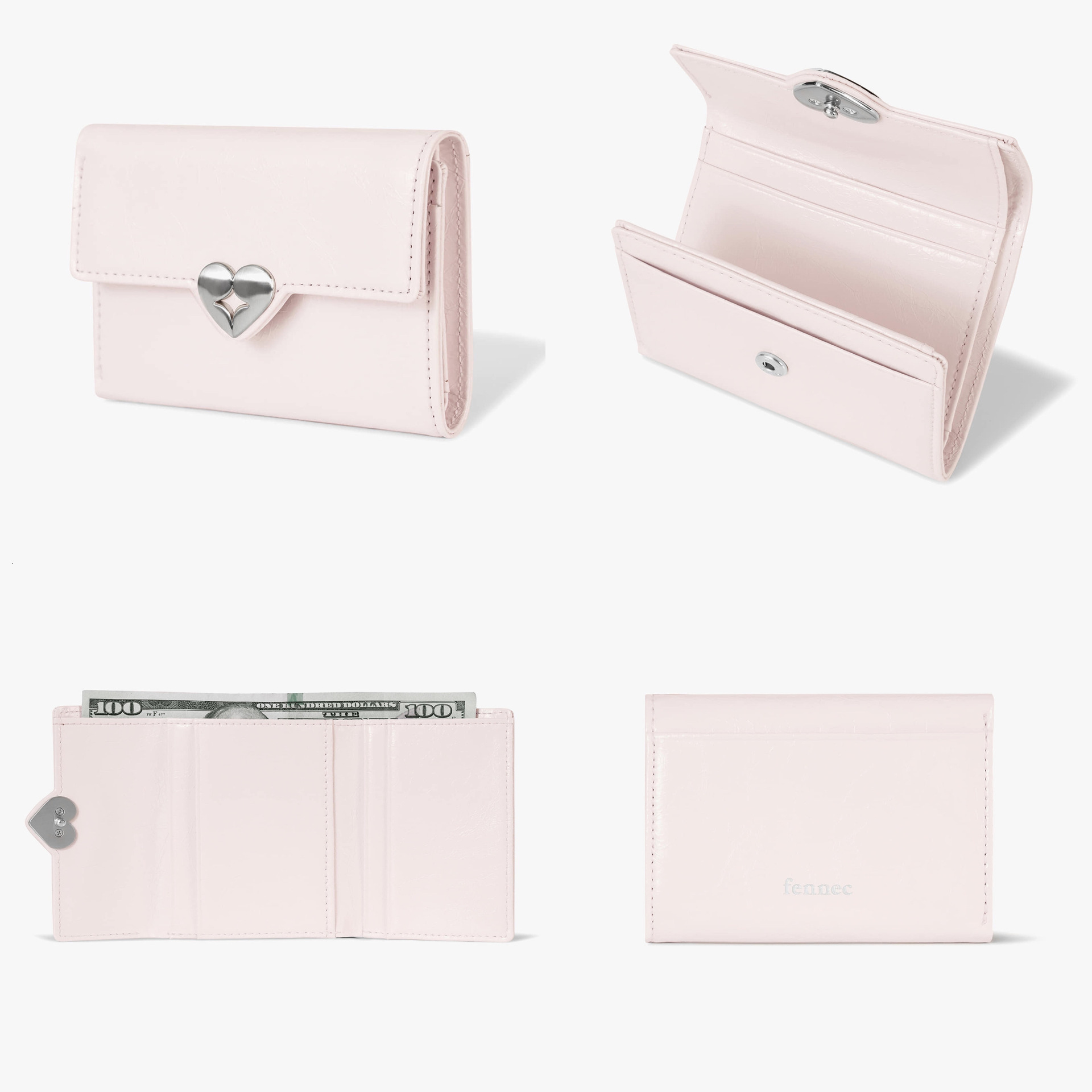 Free Shipping Designer Wallet Fennec New Heart Holder ID Bag Korean Niche Driver's License Bank Card Mini Cute Compact Wallet