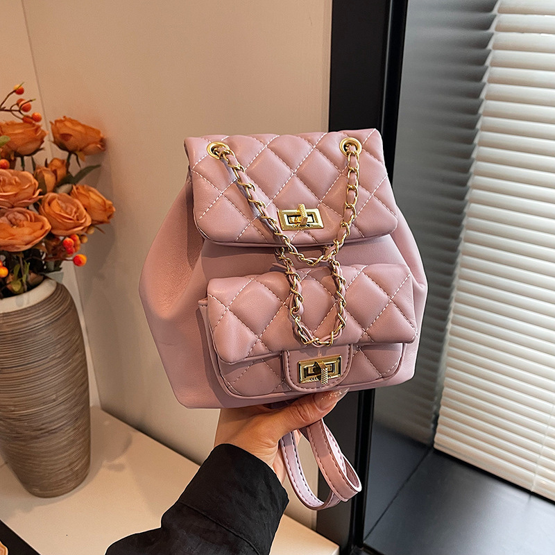 Free Shipping Designer Bag Summer Super Hot Niche Embroidered Thread Women's 2025 New Versatile Chain Exquisite Mini Backpack