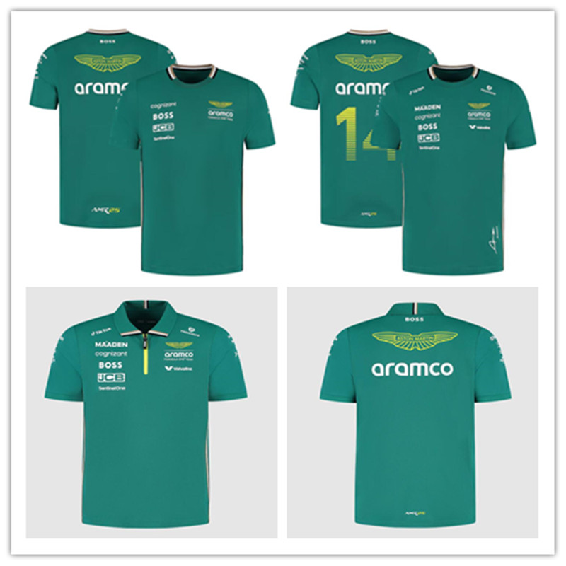2025 Men's T-Shirts Jersey T-shirt AMF1 Polo Fernando Alonso 14 T-Shirt Formula 1 Racing Suit F1 Shirt Polo MOTO Motorcyc Tees