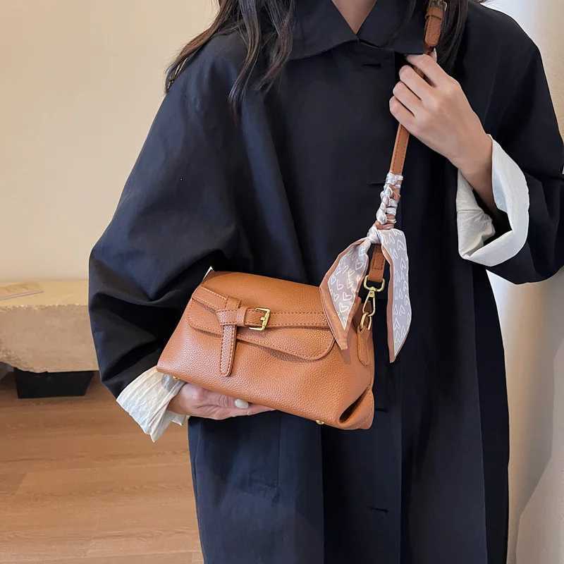 Womens Small PU Leather Shoulder Bags 2025 Fashion Brand Designer Trend Ribbon Handbags and Purses High Quality Crossbody Bag Y250528