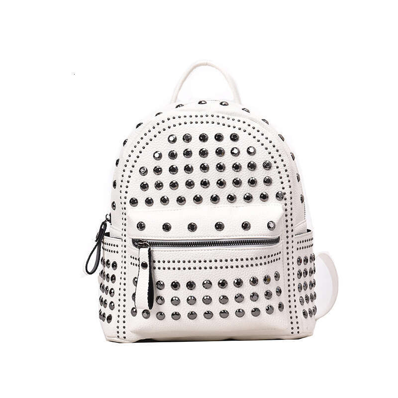 Rivet small backpack for women new fashionable student mini backpack PU leather casual backpack