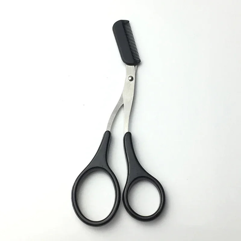 Eyebrow Trimmer Scissor with Comb Female Male Eyelash Scissors Safety Stainless Steel Face Razor Makeup Beauty 250516