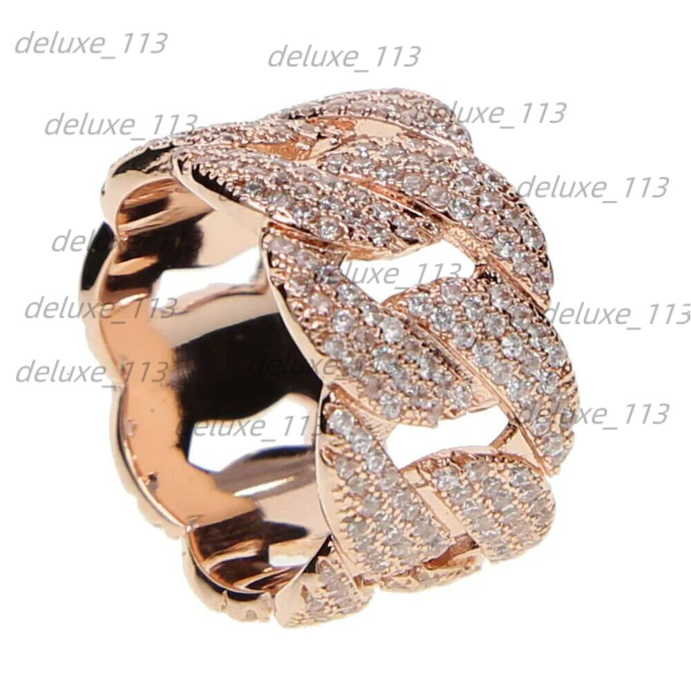 Ring, 2024 New Jewelry Brand Designer Moissanite Dia Ring, Ice-Covered Men's Hip-Hop Ring