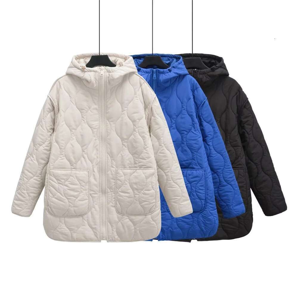 UNIZERA Autumn/Winter Product Women's New Fashion and Casual Versatile Stand up Collar Hooded Jacket Cotton Coat