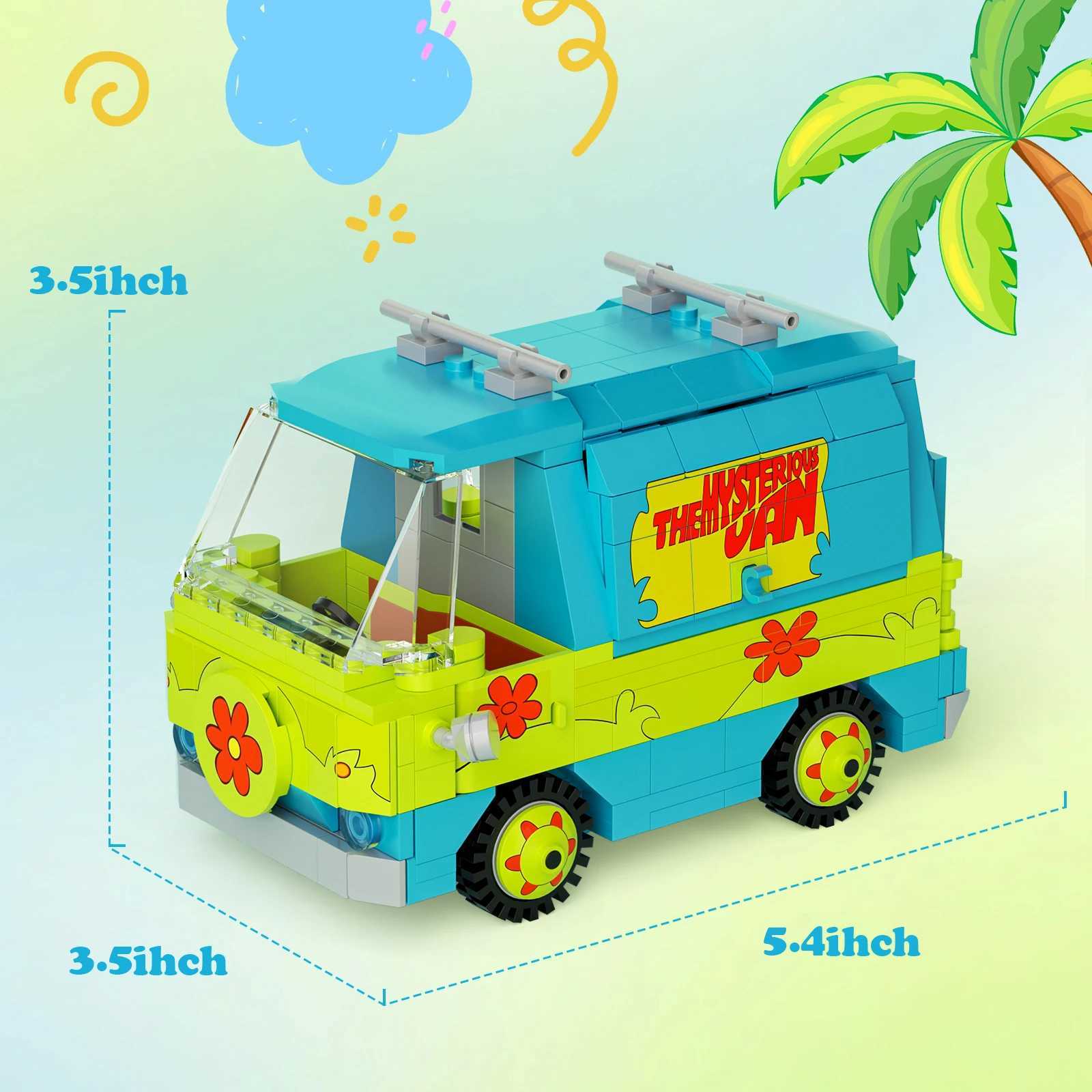 320PCS Mysteryed hine Car Model Kit Building Blocks Movie Scooed Doo Panel Van Vehicle Bricks Toys For Kids Gifts Z250528 Free shipping