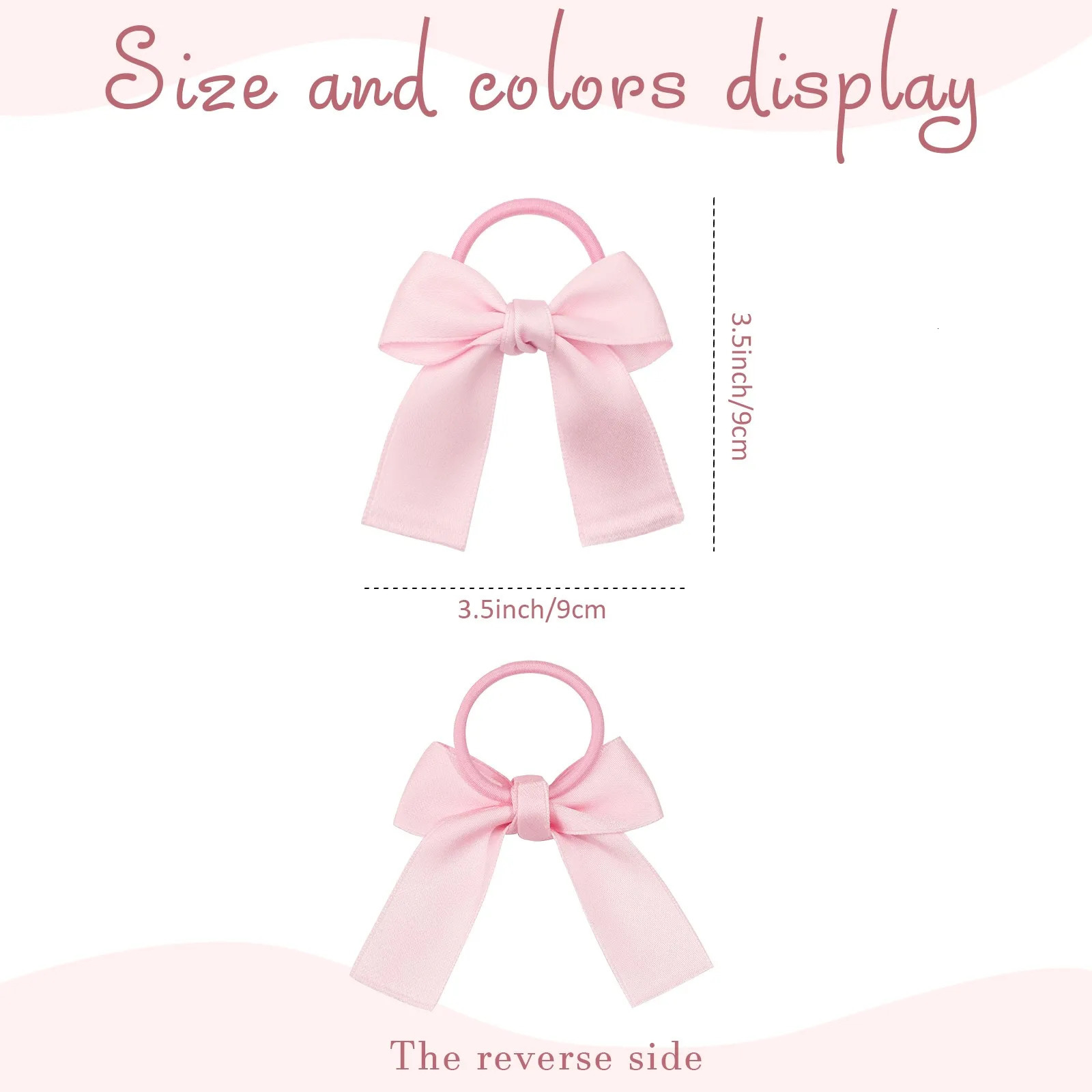 14Pcs Elastic band Hair bows for Baby girls Kids Rubber Bands Pigtail Ponytail Hair Bows Childrens hair accessories 250528