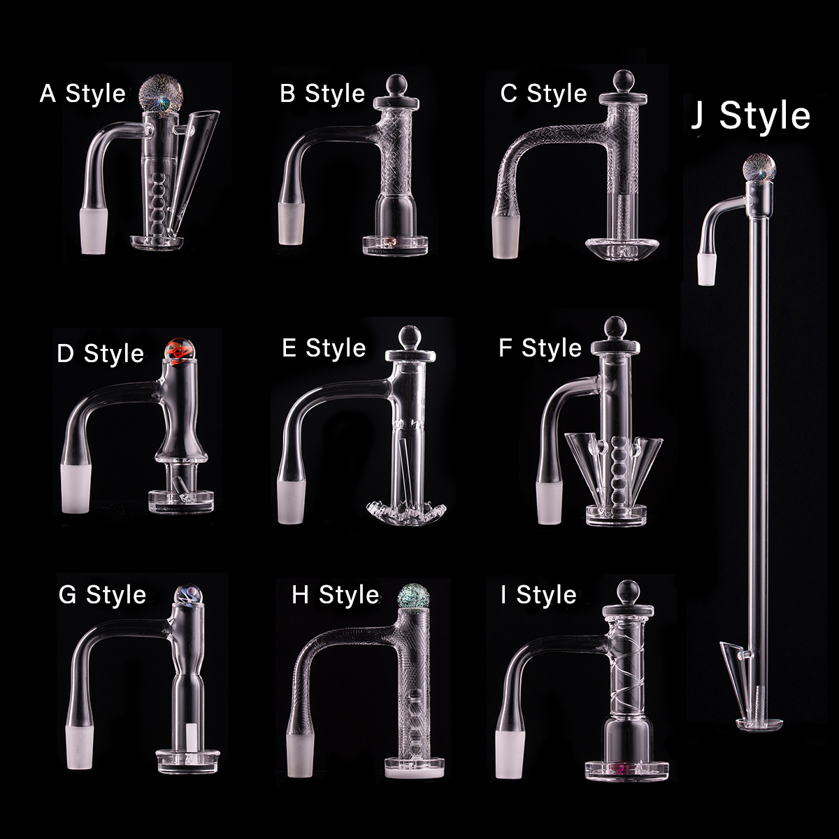 Quartz Banger Terp Slurper 10mm/14mm Full Weld Beveled Edge Banger with Carb Cap and Terp Pearls for Glass Bongs Dab Rigs