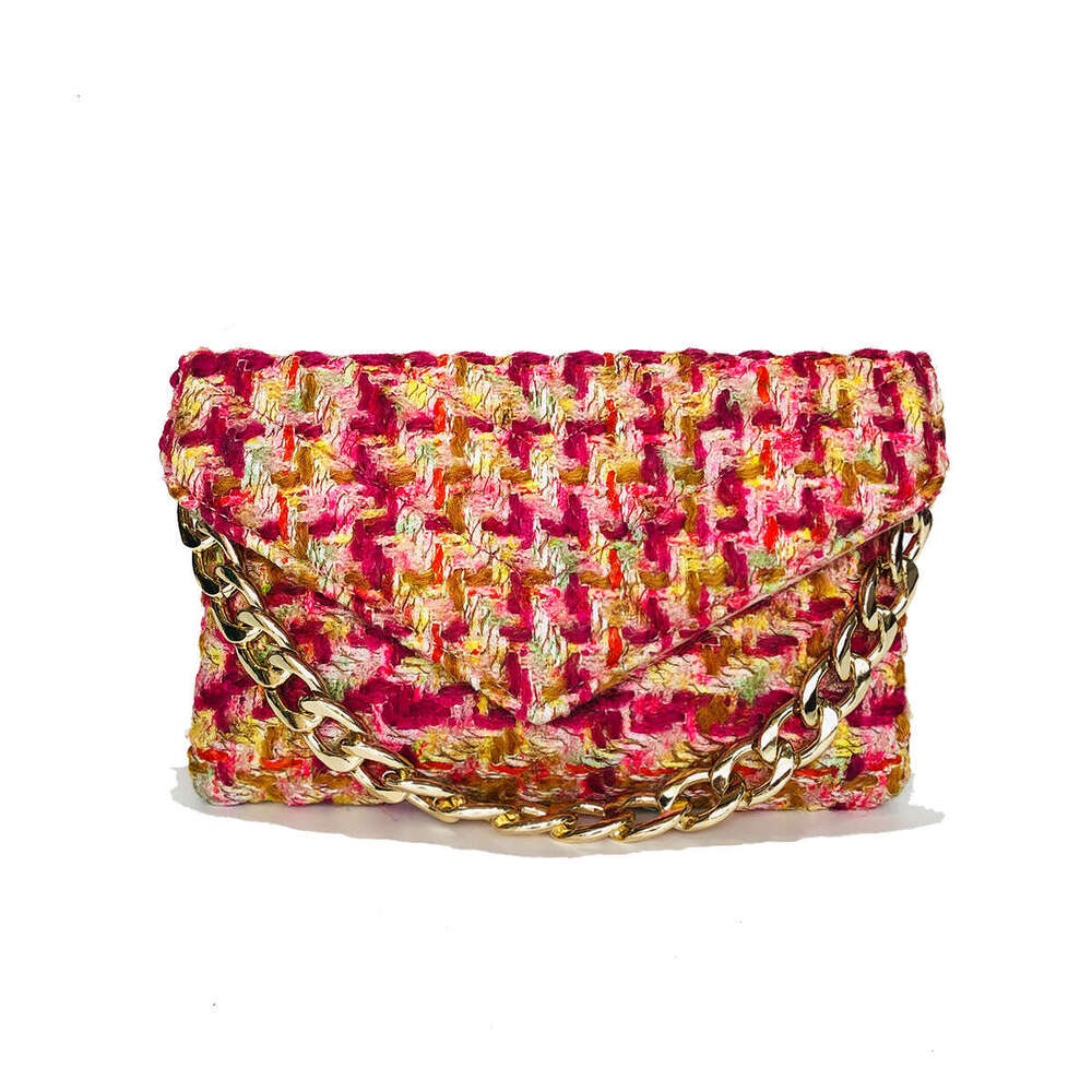 Hot Selling Niche Pattern Fabric Women's Christmas Style Chain Bag High-end Handbag