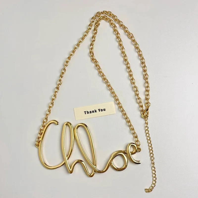 Vintage Gold Color Letter Waist Chain for Women Minimalist Charm High-grade Metal Body Chain Jewelry Clothing Accessories 250527