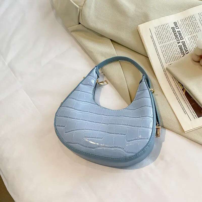 Women's Fashion Stone Pattern Mini Clutch - Elegant Underarm Handbag with Small Handle