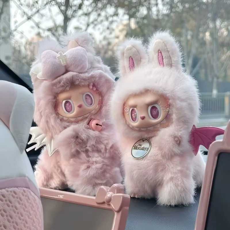 17cm The Monster Labubu Series Zimo Angel Purple Red Vinyl Creative Change Dolls High Quality Blind Box Gift X250528