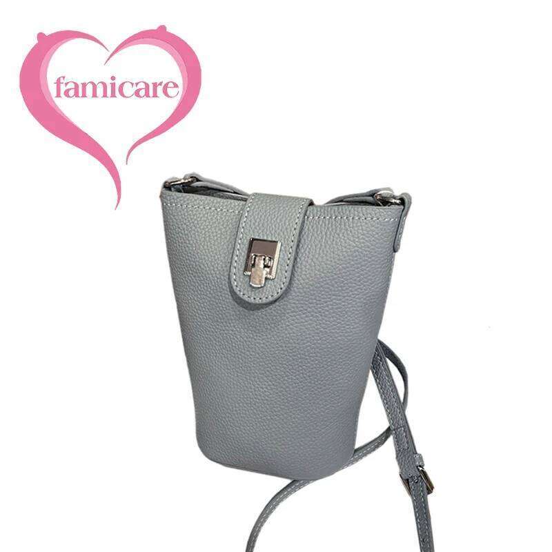 2024 New Women Soft Genuine Leather Mobile Phone Shoulder Bag Lady Mini Crossbody Messenger Pack Fashion Wallet For Girls