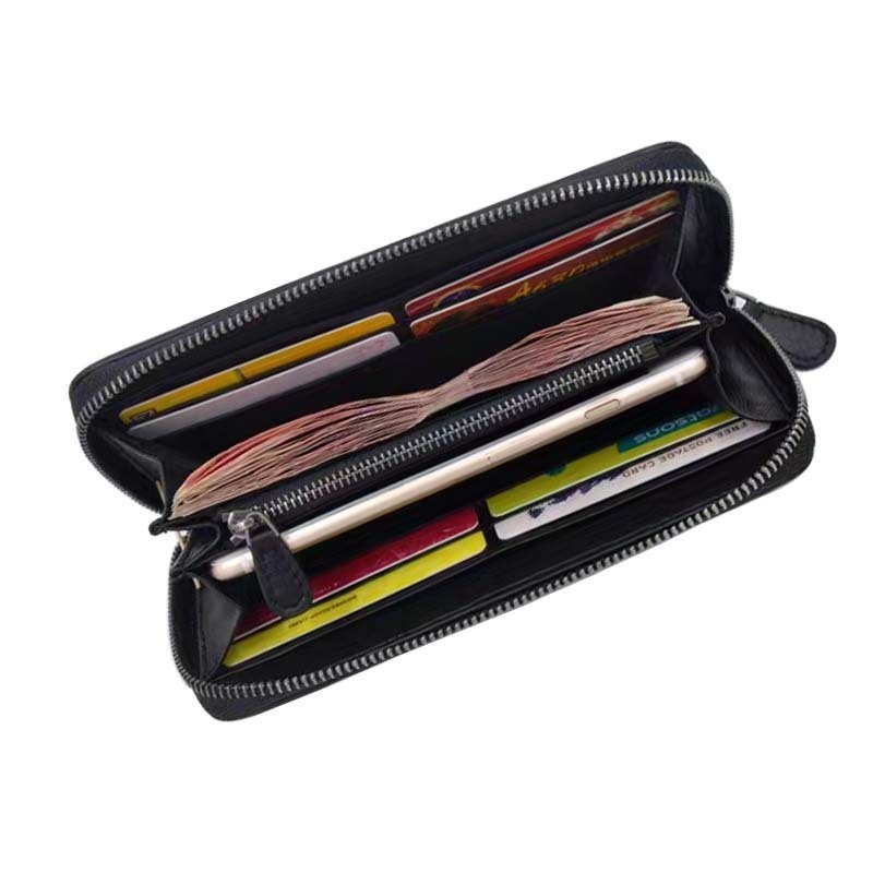 Free Shipping Designer Wallet Leather Long Handbag Sheepskin Hand Woven Large Capacity Zipper Phone Bag Card Bag Men's And Women's Classic I
