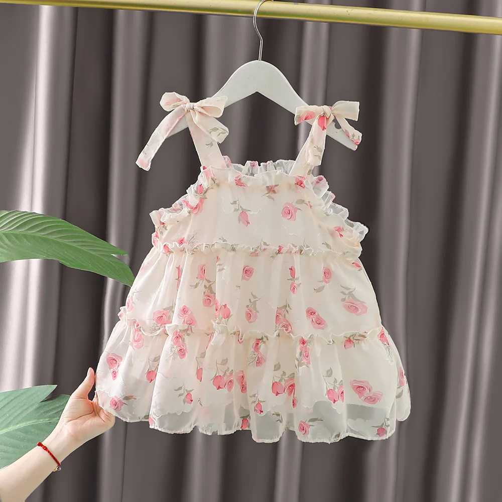 Girls Childrens Clothing Summer New Suspender Floral Skirt Sweet And Cute Style Butterfly Bow Princess Skirt For Baby Girls X250528