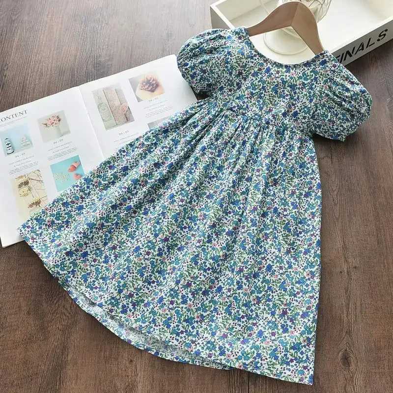 Bear Leader Floral Girls Dress Floral Kids Dresses Girls Princess Dress Children Clothes Girls Dress Casual Wear 3 7Y Vestido X250528