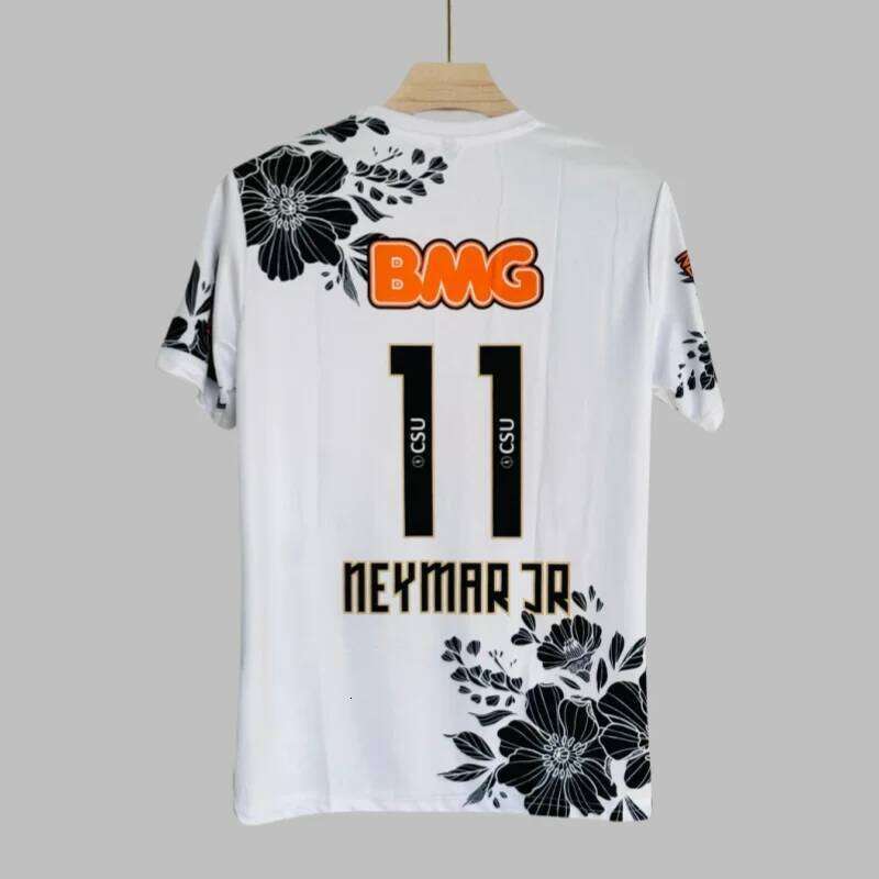 Summer Brazil Santos Neymar Special Edtion Football Jersey Men Women Clothing Breathable Quick Dry Elastic Casual Moto T Shirt