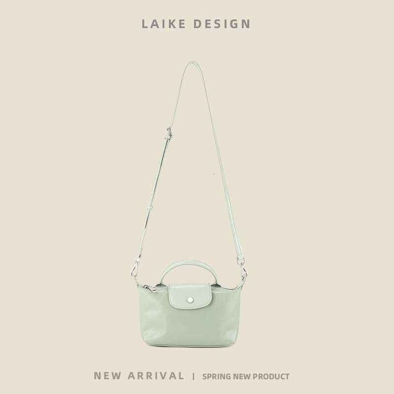 for Women New Korean Style Mini Dumpling Fashion Commuter Handbag Top Layer Cowhide Simple Shoulder Crossbody Bag