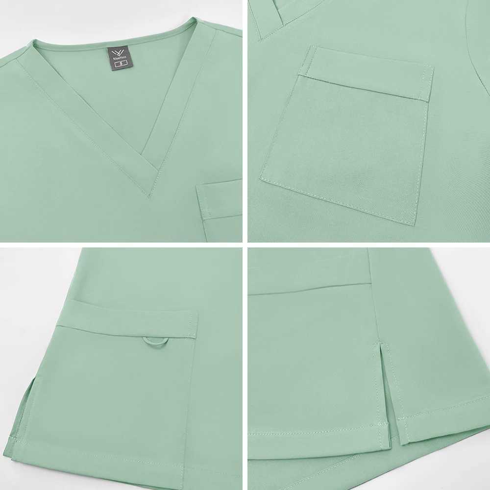 New Surgical Uniforms Woman Multicolour Scrub Top Straight Pants Set Nursing Articles Nurse Doctor Work Clothes Scrubs X250528