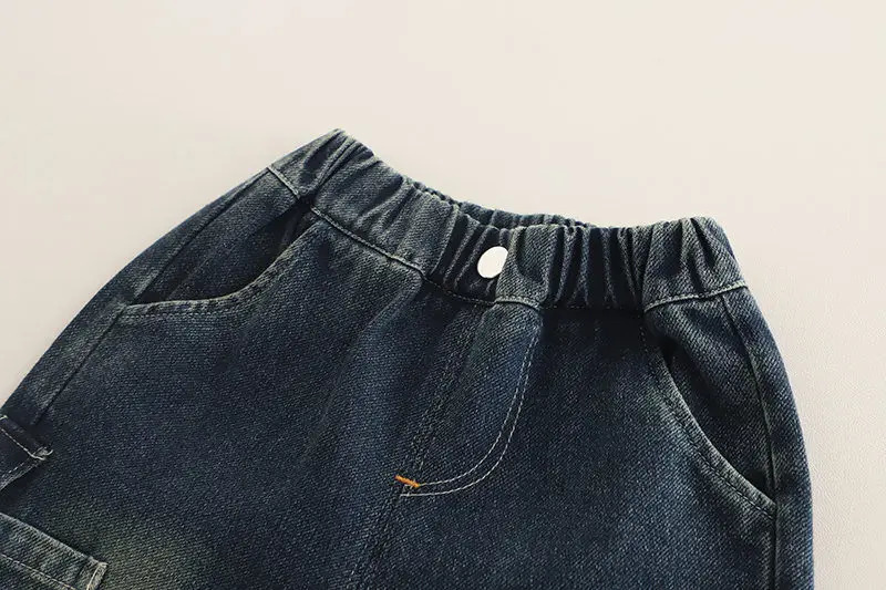 Fashion Spring Kids Jeans Boys Girls Black Children Casual Denim Pants Toddler High Quality 1 2 3 4 5 Years 250528