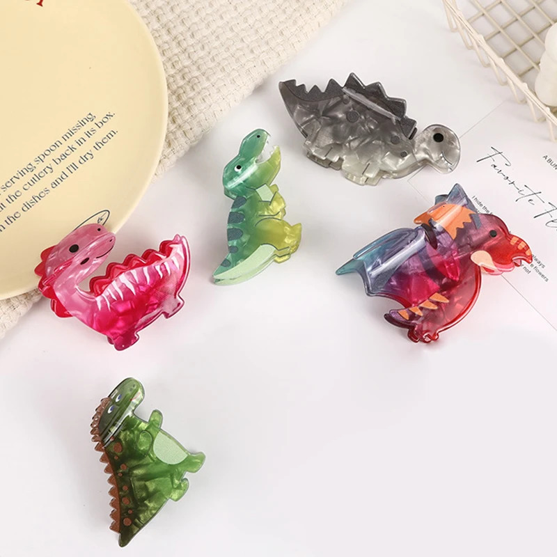 Cartoon Cute Creativity Animal Dinosaur Acrylic Hair Claw For Women Girl Trendy Funny Hair Clip Headwear Hair Accessories 250528