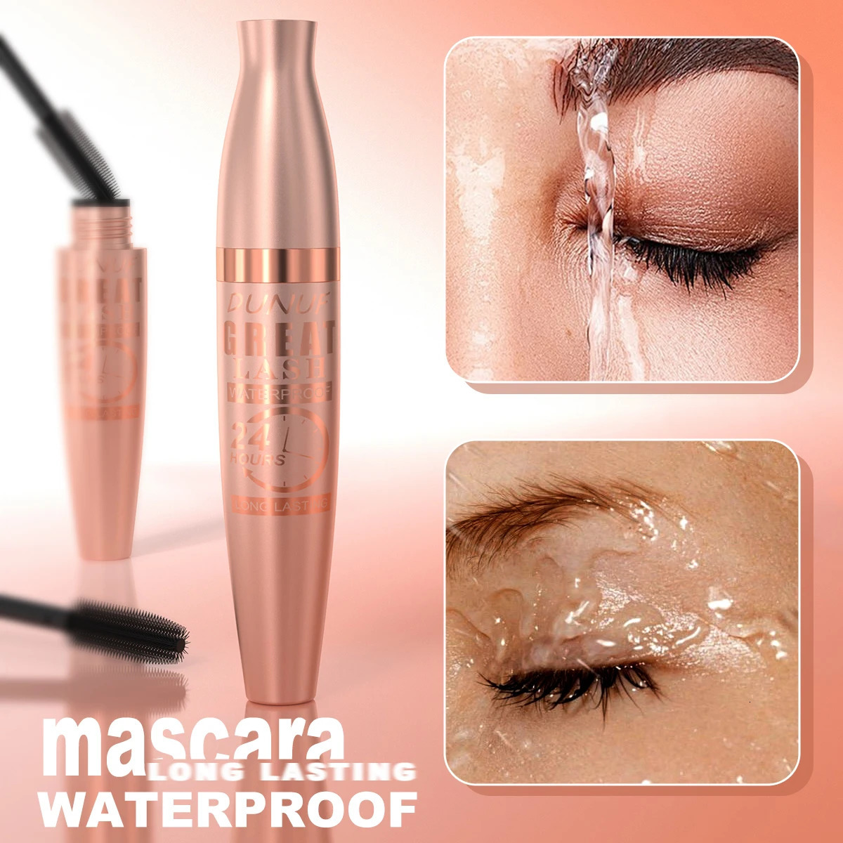 1pcs 8D Fiber Lash Mascara Waterproof Long-Lasting Black Thickening Eye Lash Curler All Skin Types Water-Resistant Cosmetic 250523