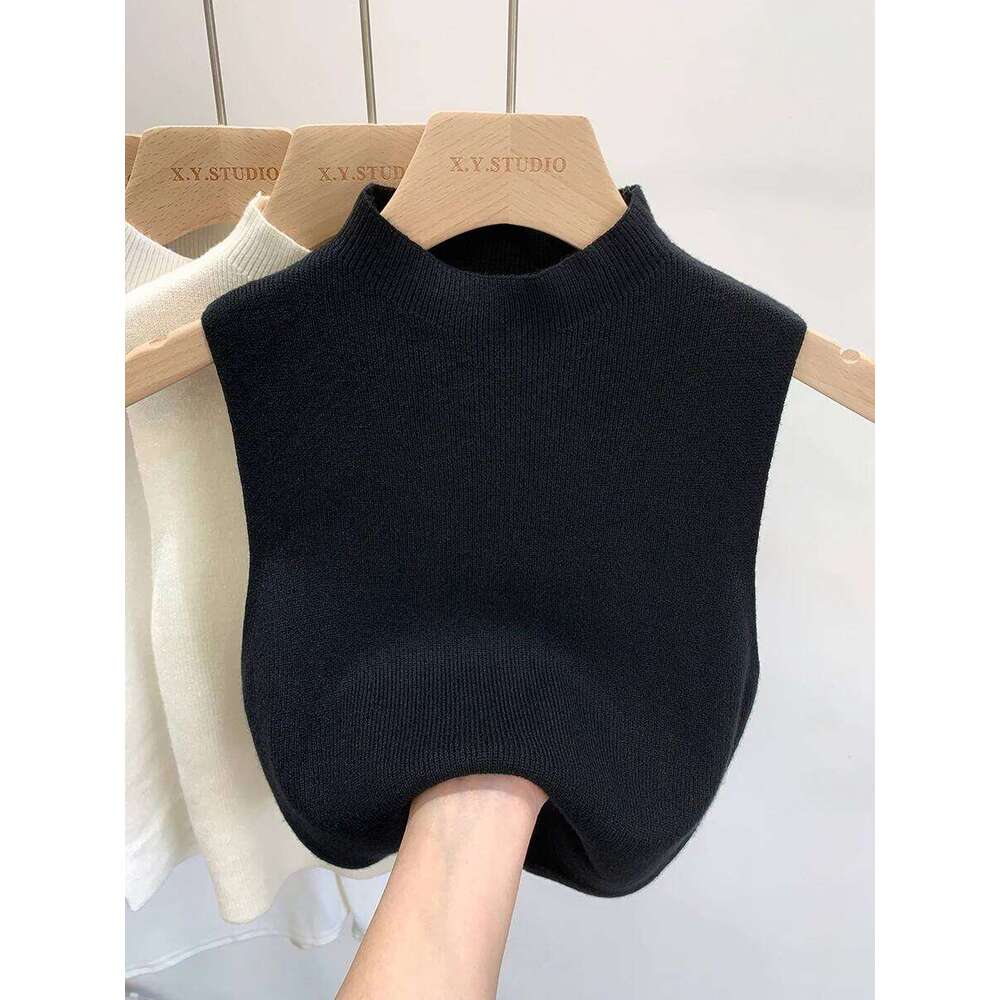 Women Knitted Tank Top Summer Fall Slim Sweater Short Sleeveless Solid Spring Autumn Sweaters Pullovers 2025
