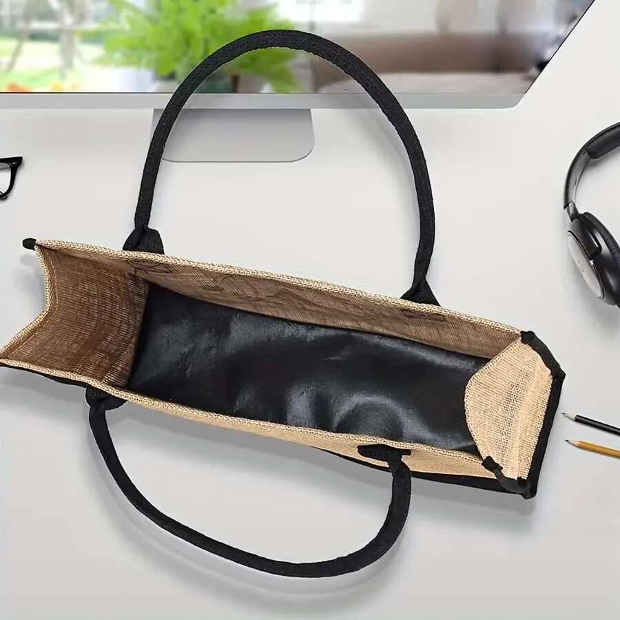 1pc Casual Style Large Capacity Tote Women, Reusable Waterproof ing, Thick Canvas Shoulder Bag for Travel and Beach Vacation
