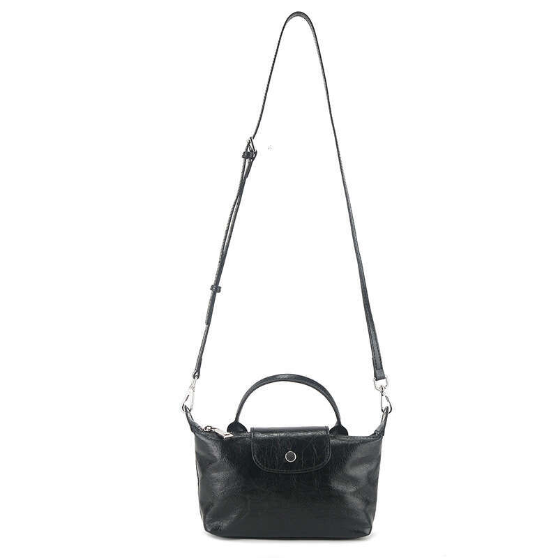 for Women New Korean Style Mini Dumpling Fashion Commuter Handbag Top Layer Cowhide Simple Shoulder Crossbody Bag
