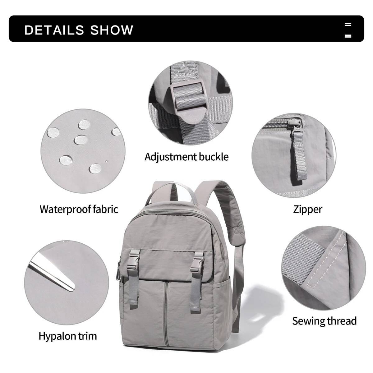 Cloth Women's Casual Lightweight Backpack, Computer Trolley Case, Large Capacity School Bag, Travel