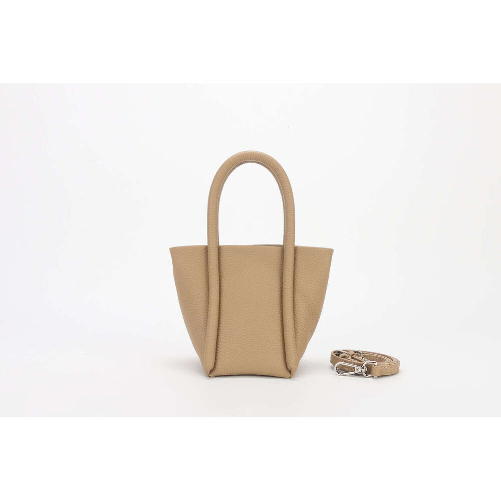 New Bucket Crossbody Bag, High-end Double Genuine Leather Handbag, Single Shoulder Women's Bag