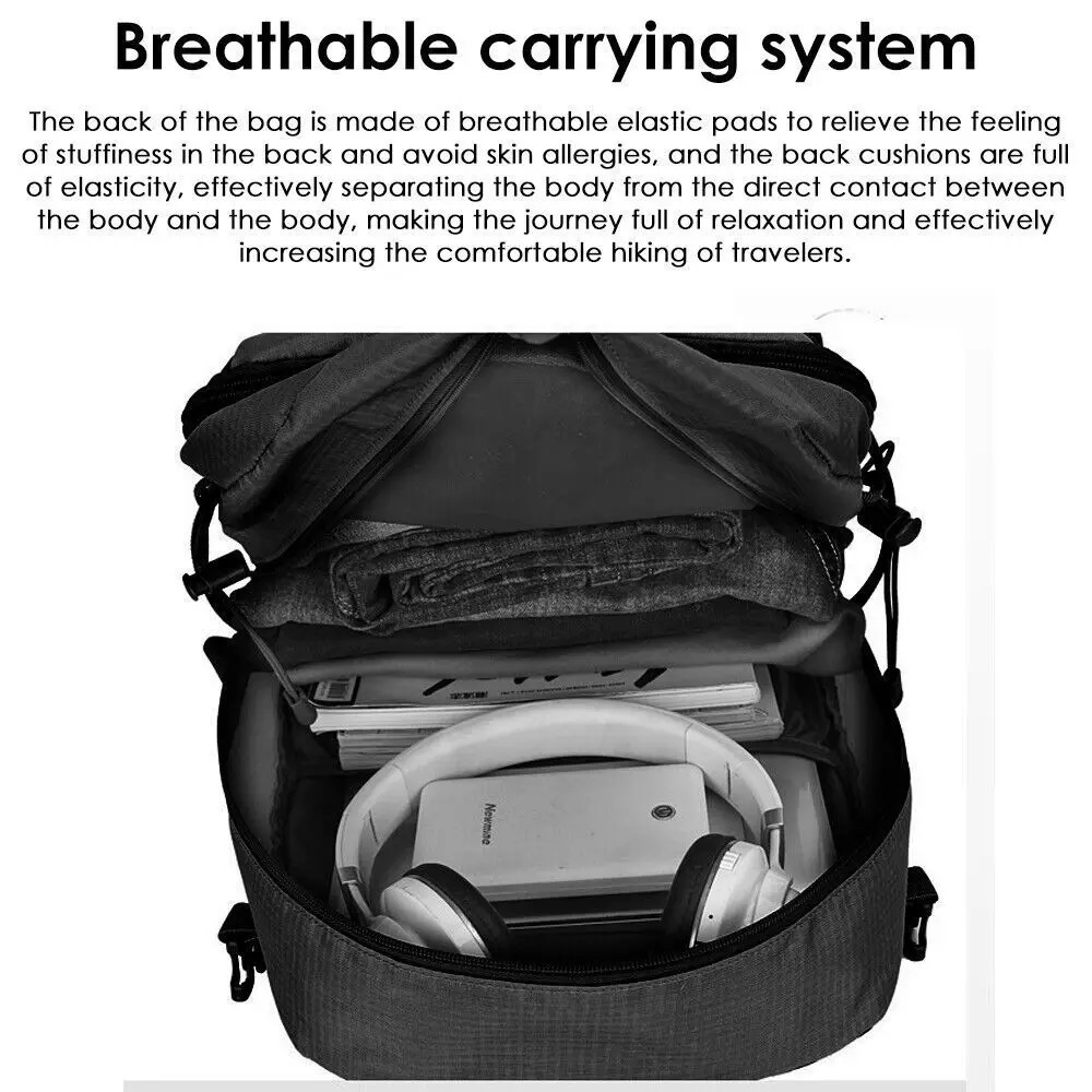 60L Outdoor Travel Hiking Camping Backpack Rucksack Trekking Bag Pack 250522