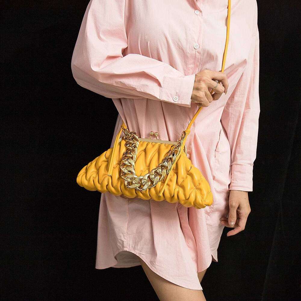 lady bag handbag for leather coin bags purse orange women golden chain armbag on sale