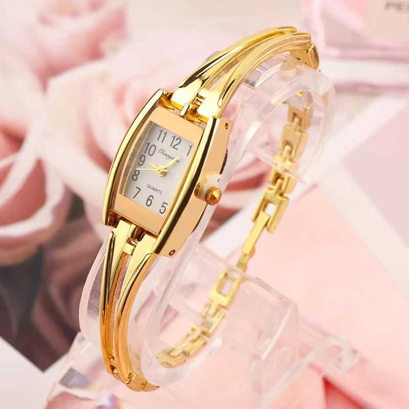 Eleg Fashion Womens Wristwatches Gold Stainless Steel Bracelet Ladies Watch Quartz Female Clock Reloj Mujer Feminino RelojesXJ250527