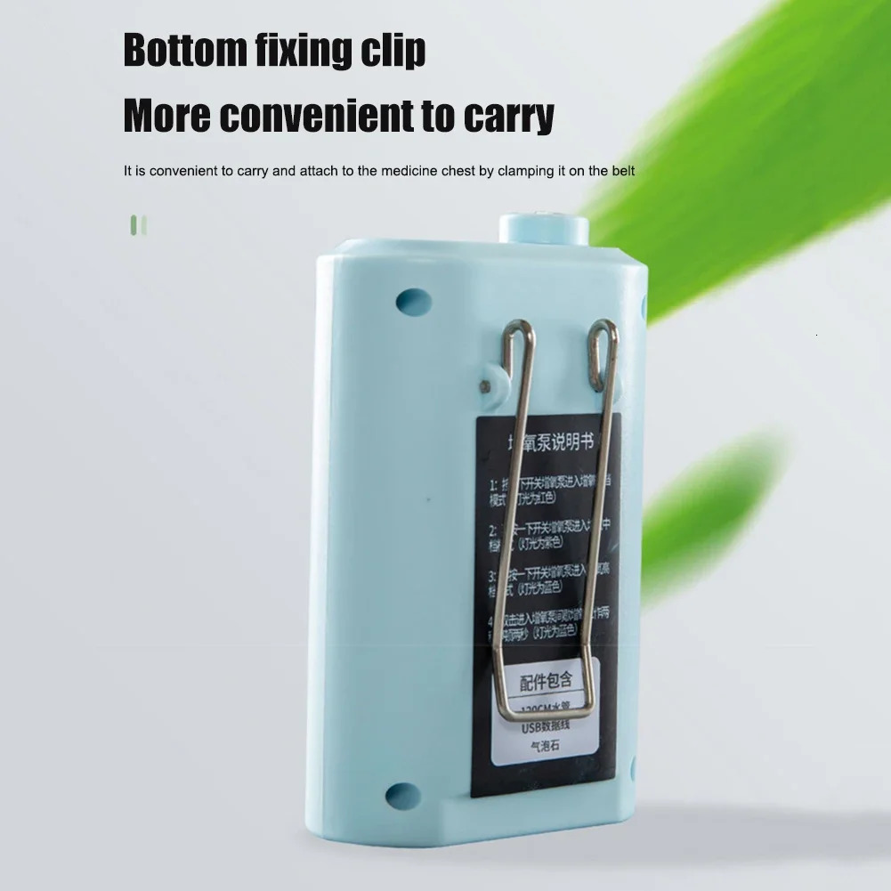 Oxygenated Fish Tank Pump USB Rechargeable Air Bubbler Aerator Ultra Quiet Oxygen/Aerating Pump Portable for Outdoor Fishing 250604