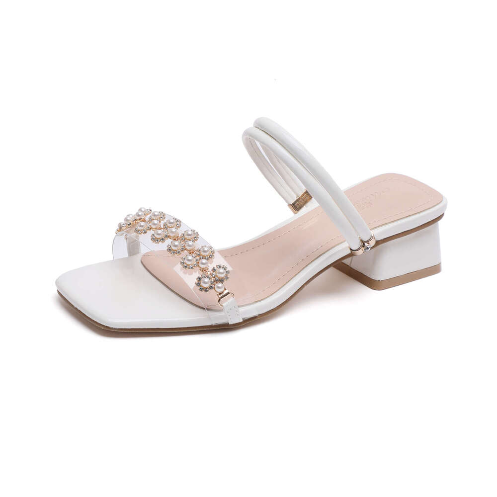 Fairy Style French Fashion Chunky Heel Sandals 2025 Summer New Flat Niche Design Sense Internet Celebrity Women's Shoes
