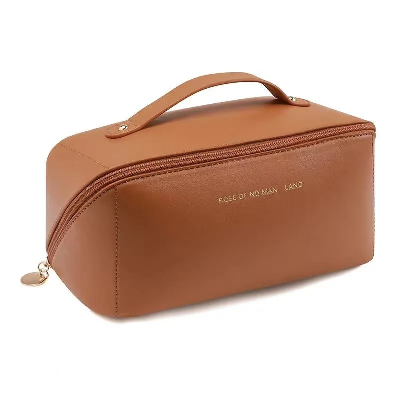 Large Capacity Womens Travel Makeup Bag Portable PU Waterproof Hand Wash Bag multilayer Multi Functional Storage Bag Gifts 250527