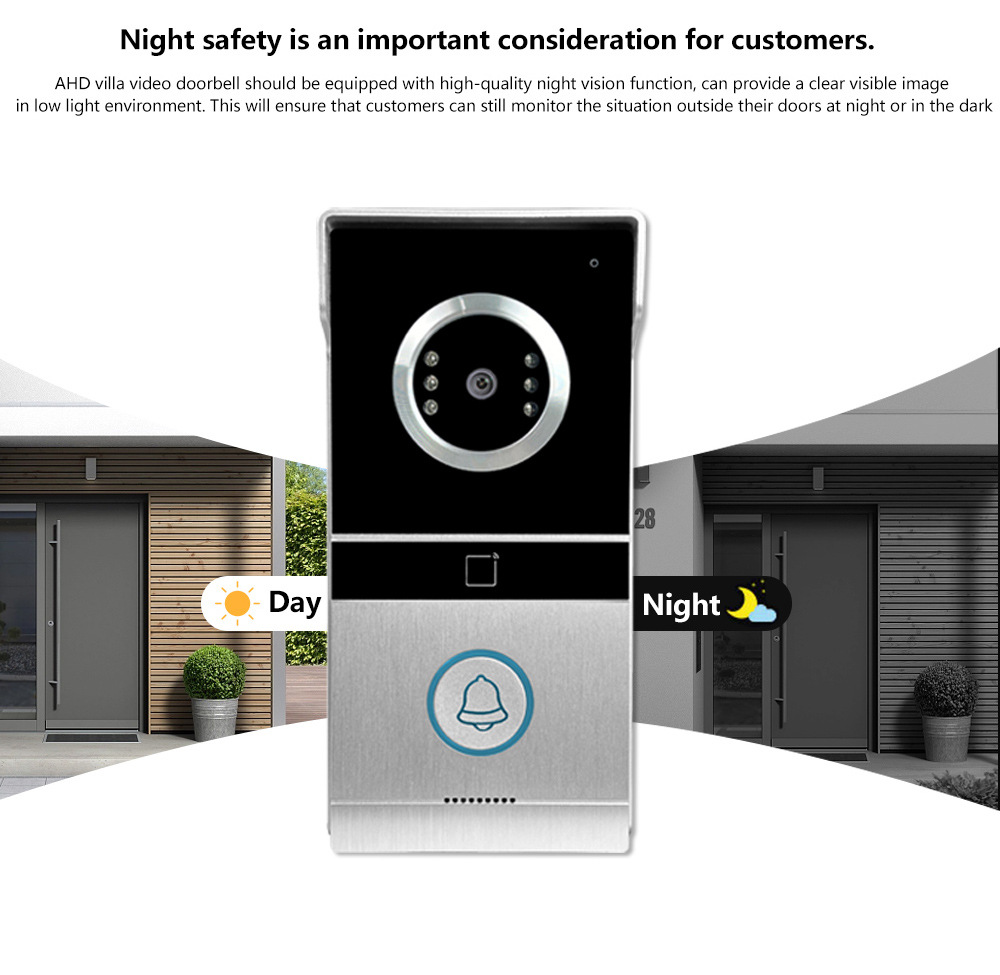 anjielo smart wifi video doorbell 7 10 inch hd camera w rfid ir for clear security