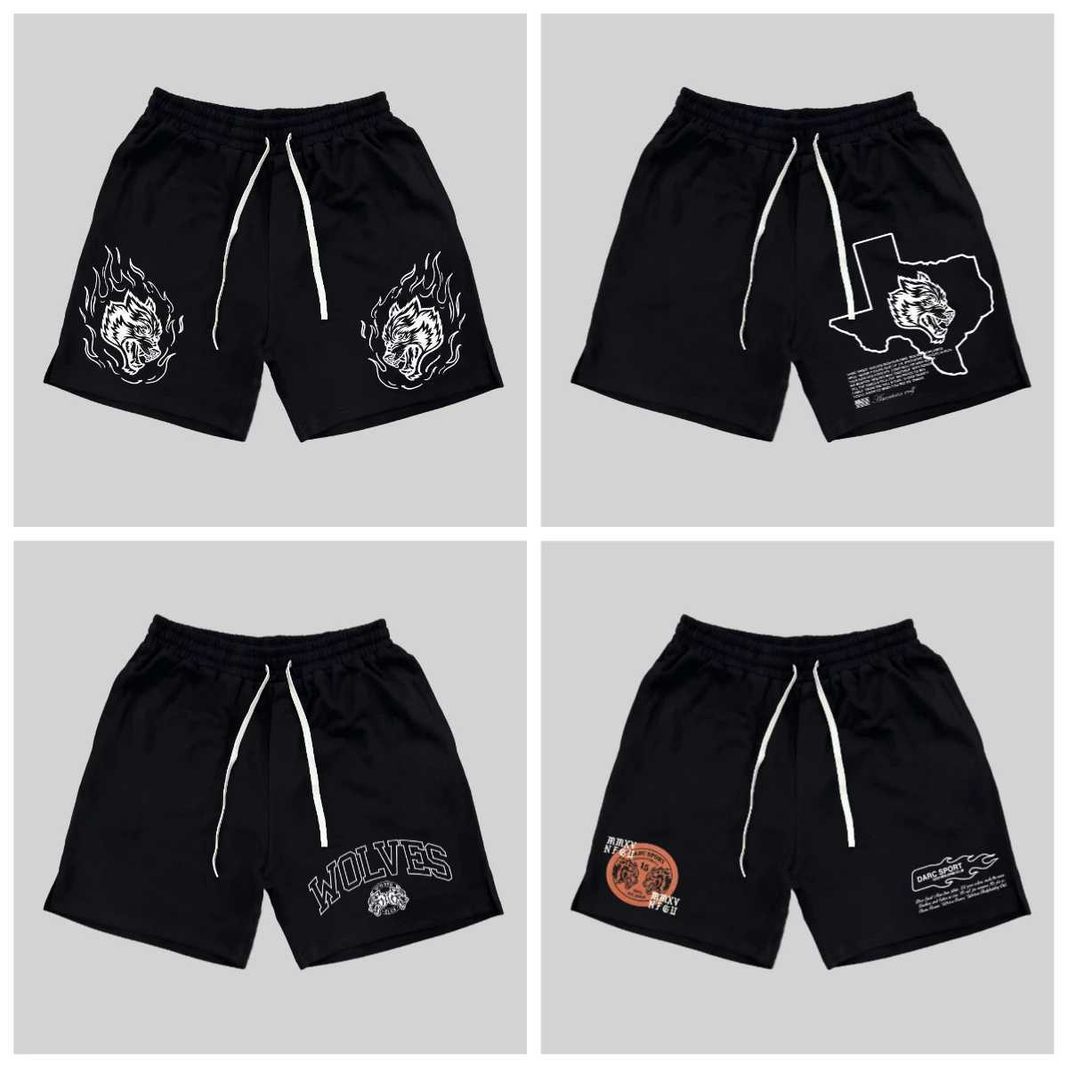 2025 Summer Hot-selling Fashion Wolf 3D Printed Mens Shorts Casual Fitness Jogging Sweatpants Training Sports Breathable Shorts X250528