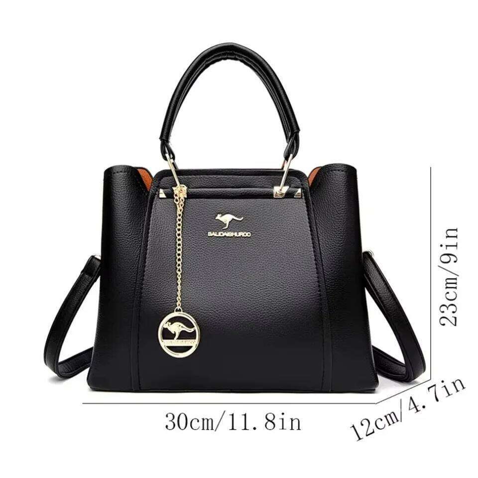 Design Bag 3 Layers Large Capacity Tote Soft Leather Handbags Women Designer Solid Color Crossbody Bag Hand Bags Brand Bag