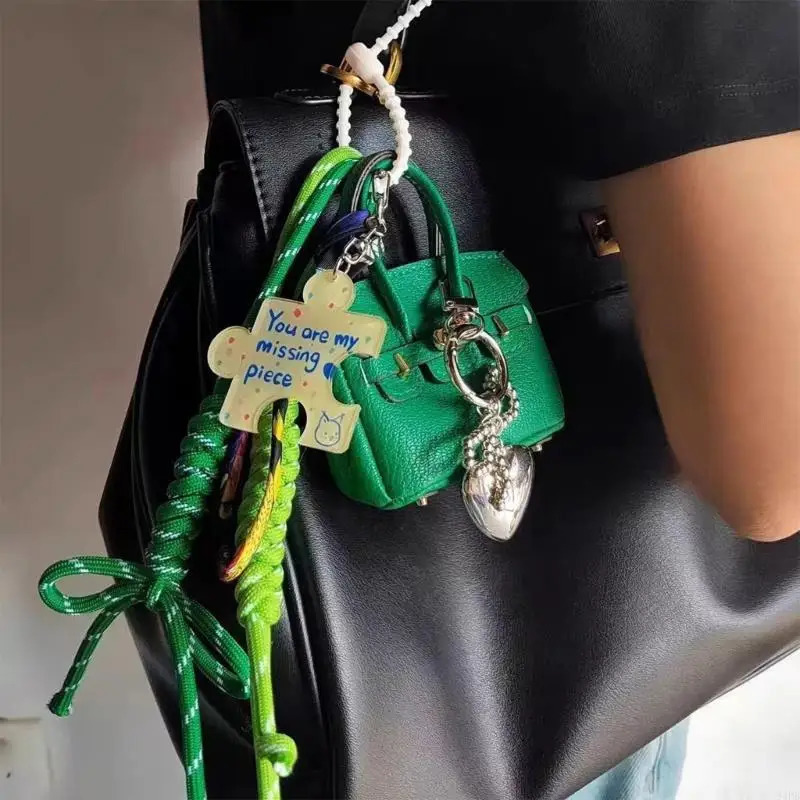 94PB Bag Pendants Brown Tones Keychain Accessory Enhances Your Fashion 250527