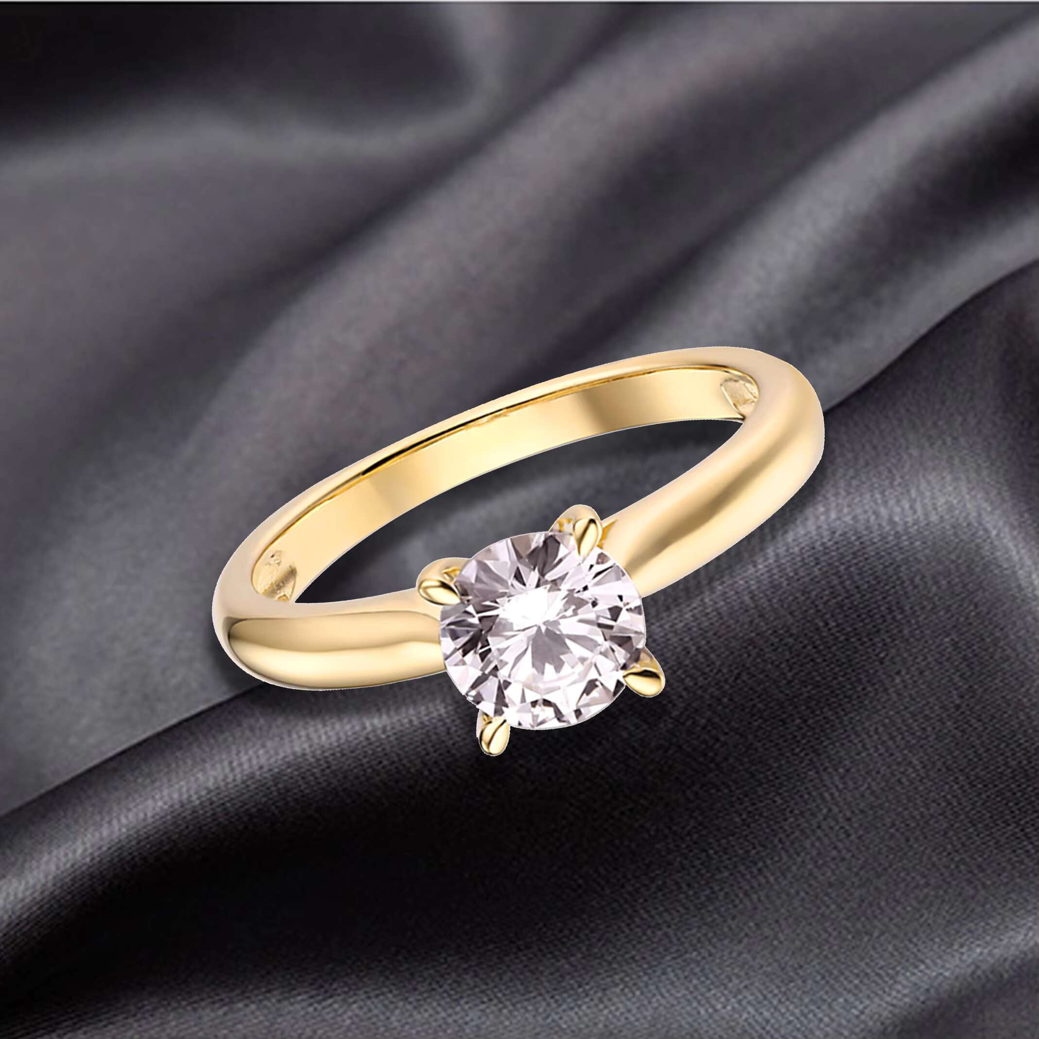 Modern Style Moissanite Ring White Gold Lab Grown Jewellery Cvd Diamond Engagement Ring