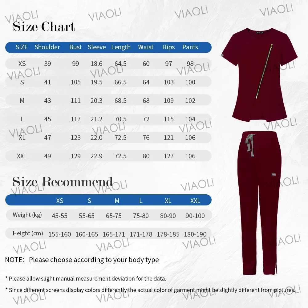 Zip Jacket+Pocket Pants Medical Uniform Women Scrub Set Nurse Accessories Hospital Dental Clinic Work Suit Beauty Sn Workwear X250528