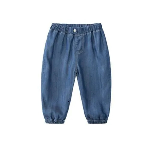 Childrens Jeans Pants Summer Kids Casual Loose Soft Denim For Boys Girls Baby Breathable Antimosquito Trousers 250528