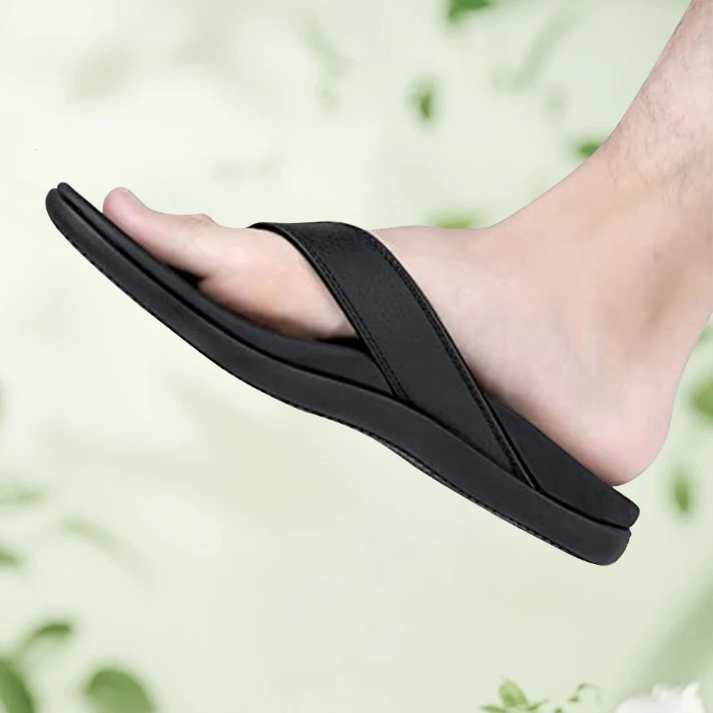 Men Ortic Flip Flops with Arch Support Supportive Beach Slippers Comfortable Walking Slippers Non Slip for Outdoor Beach 250526
