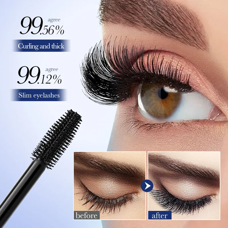 5D 8g Waterproof Mascara Lengthens Eyelashes Extension Black Silk Fiber Mascara Female Makeup Cosmetic Waterproof Mascara 250523