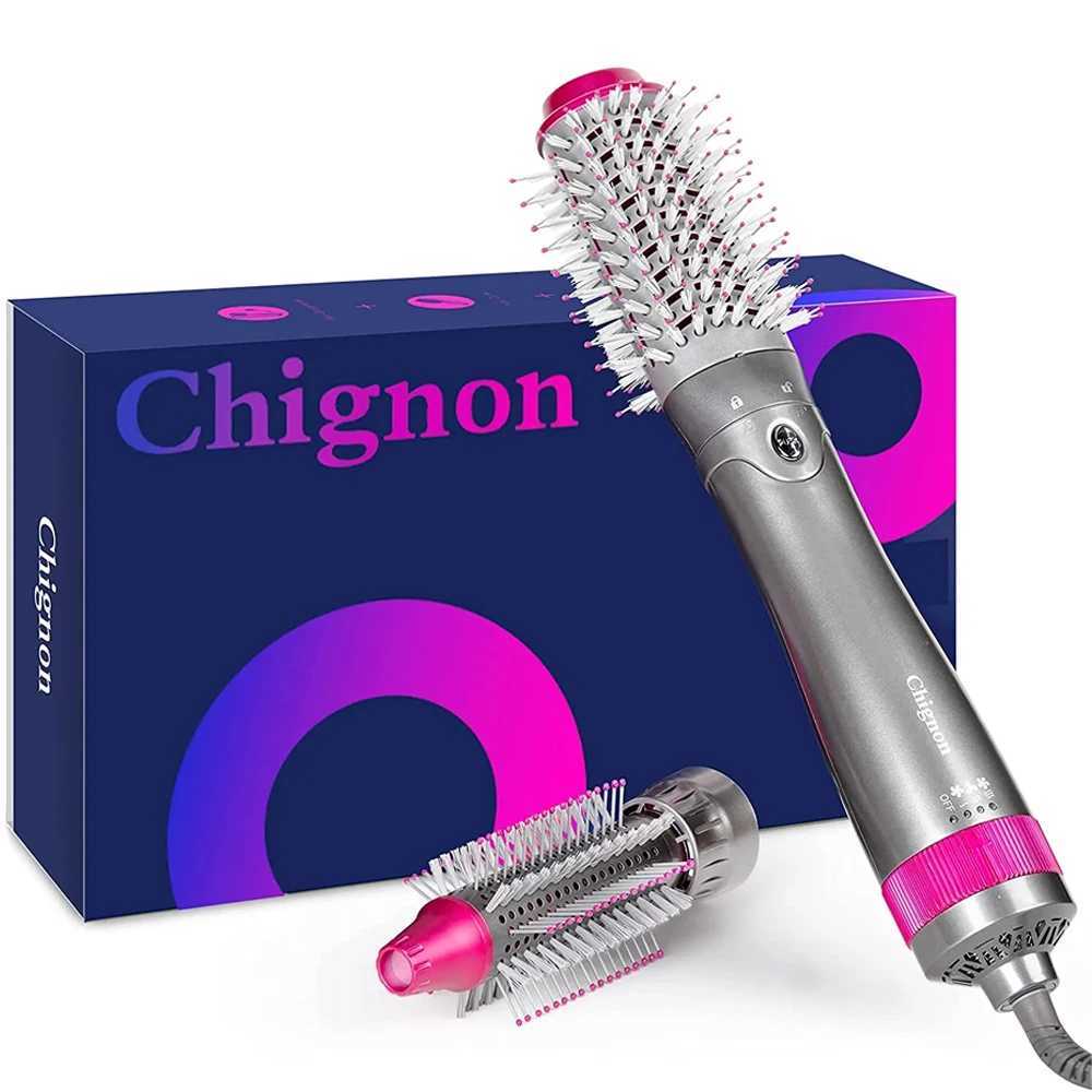 3th with Interchangeable Head Hair Straightener Curler Comb Brush One Step Styler and Volumizer Ion Blow Dryer S25528