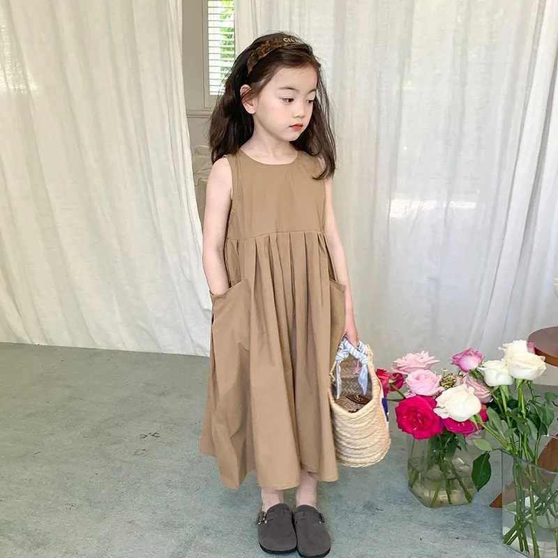 Girls Casual Dresses Girls Dresses with Large Hemlines Sleeveless Casual Kids Dresses for Girls 2 To 8 Years Princess Dress X250528