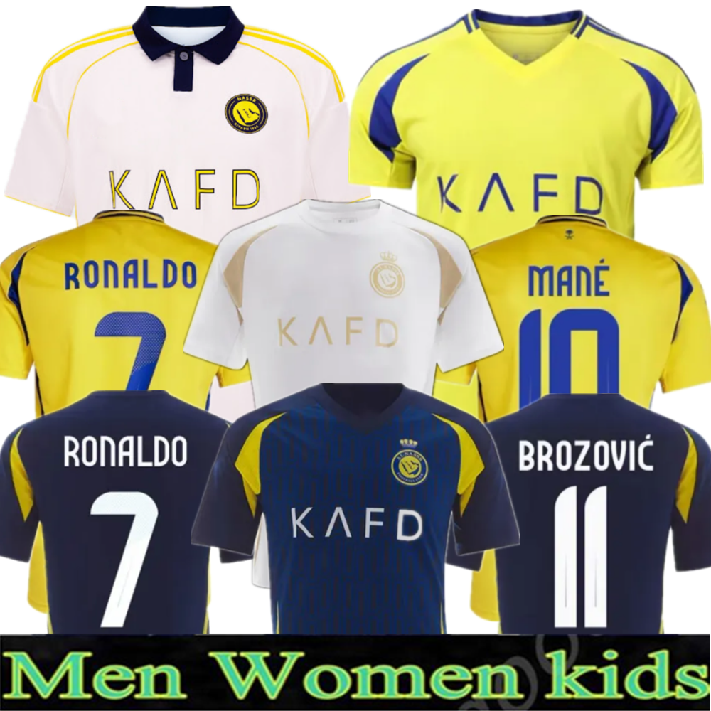 Al Nassr FC soccer Jerseys Ronaldo 2025 2026 Home yellow away 25 26 CR7 Gonzalo Martinez Talisca Ghislain Konan Vincent Aboubakar men Football shirt Al-Nassr FC