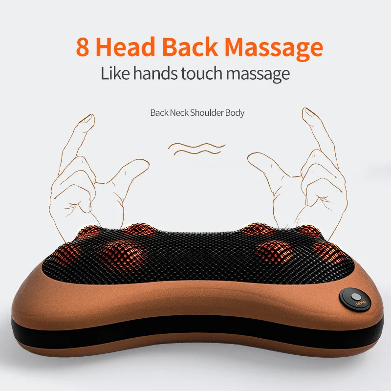 Head Massager Car Home Cervical Shiatsu Massage Neck Back Waist Body Electric Multifunctional Massage Pillow for Chair Car 250519