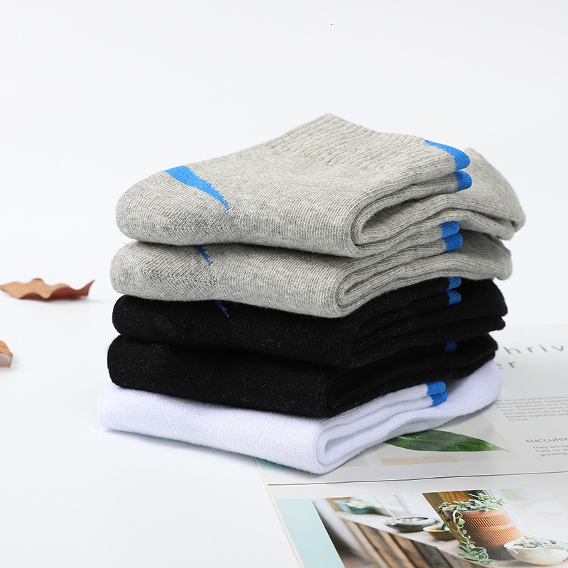 Men's Mid-Calf Solid Color Cotton Autumn Winter All-Season Sports Casual Long Socks